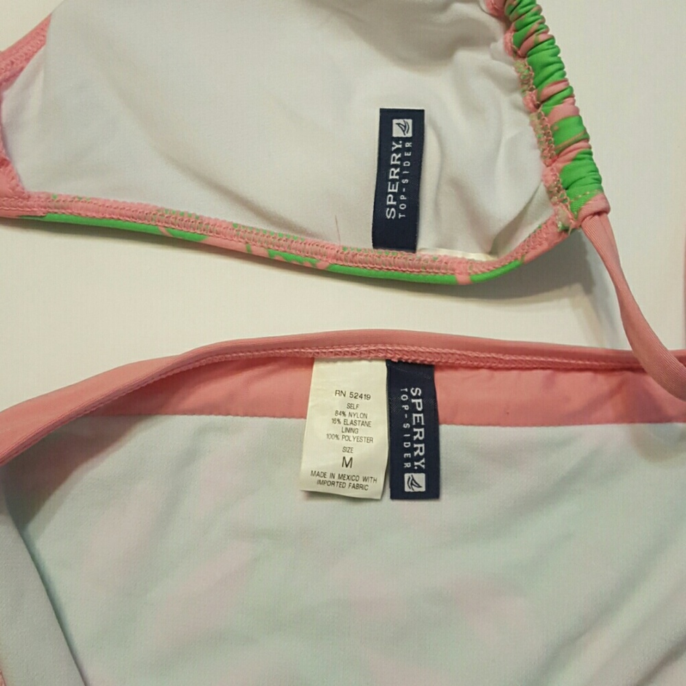 Sperry Top-Sider Pink and Green Lobster Swimsuit - Picture 4 of 6